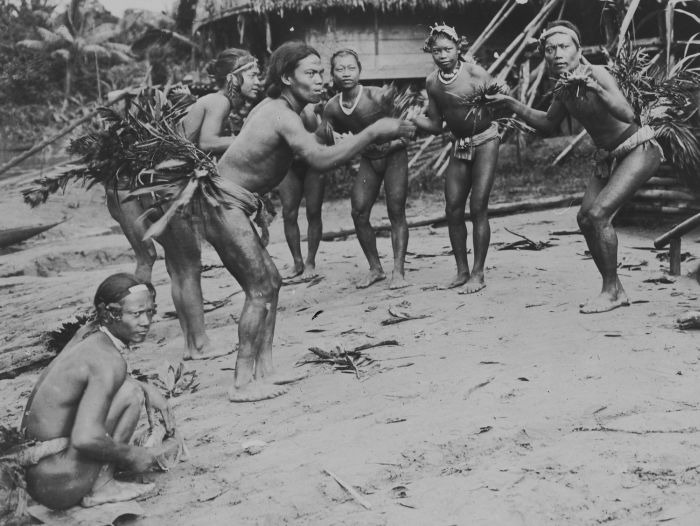 Indigenous tribesmen of Siberut