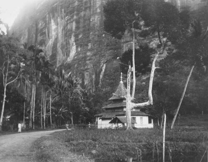 Vintage photo of nature and structure in Sumatra