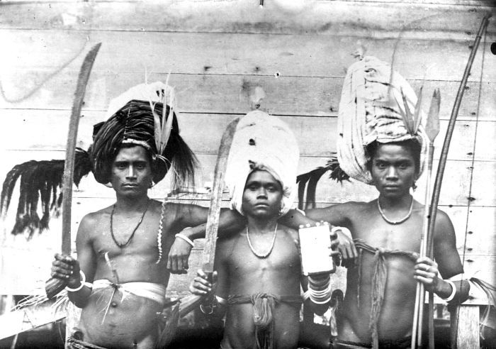 Vintage Photo of Indonesian Tribesmen
