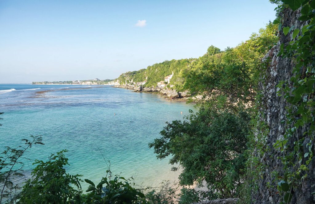 Cliffs on the padang-padang beach