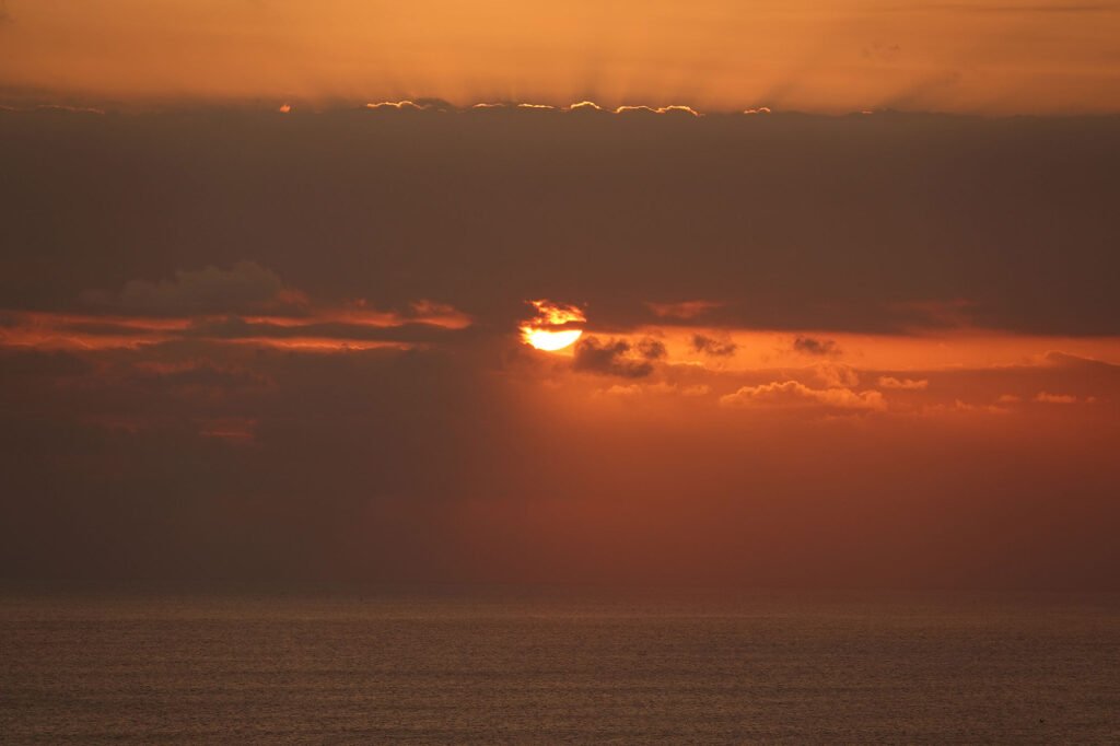 Sunset on Dreamland Beach Located In Uluwatu Bali