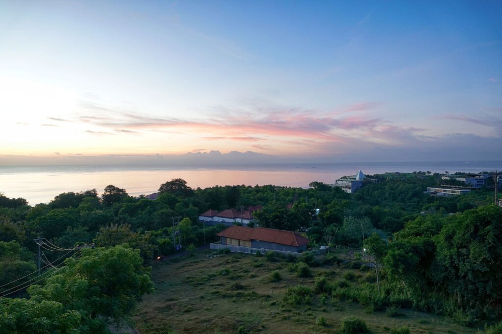 Sunset on Dreamland Beach Located In Uluwatu Bali