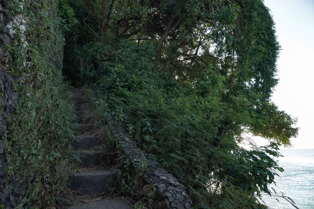 The road leads to the padang-padang beach 2