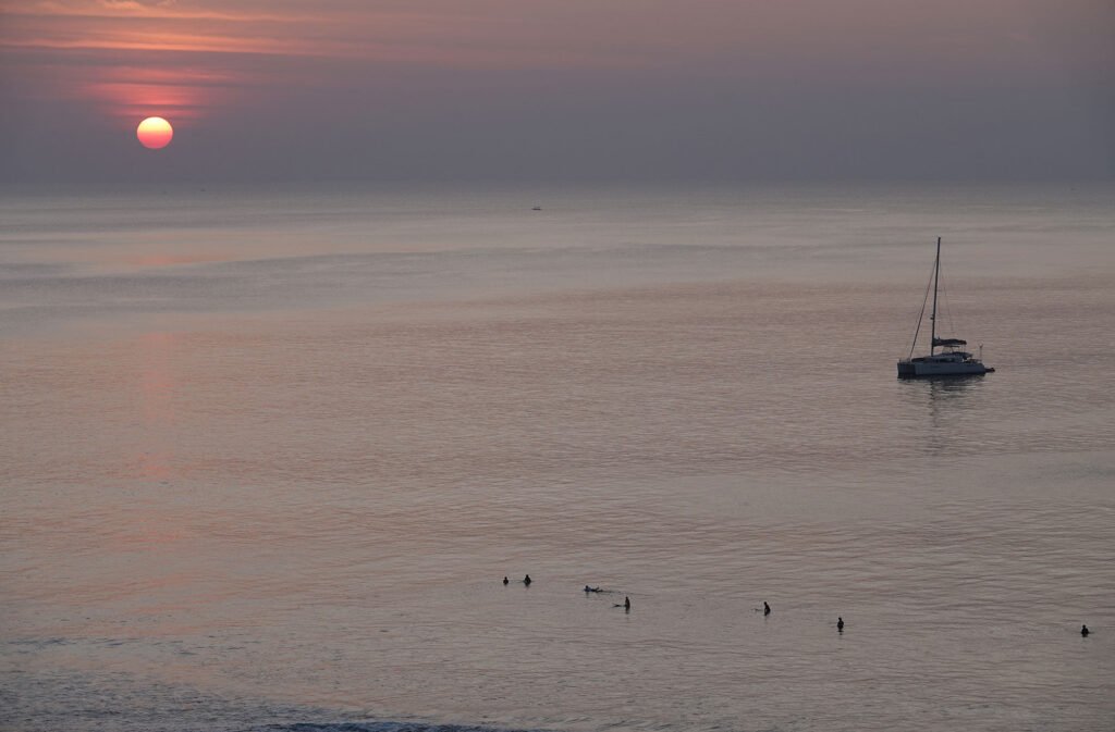 best beautiful view of the sun on the balinese island