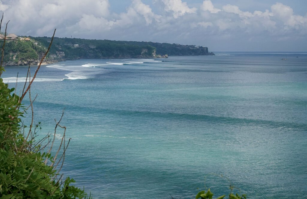 view of the blue ocean